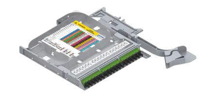 LISA ribbon splice cassette, 18xMTP Base-8, 144 fibers
