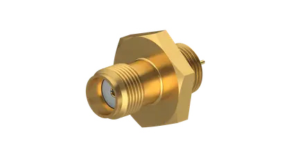 COAXIAL CONNECTOR, SMA, 50 Ohm, Straight bulkhead receptacle, jack (female)
