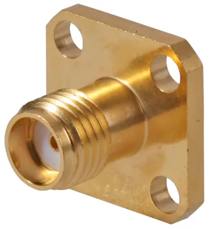COAXIAL CONNECTOR, SMA, 50 Ohm, Straight panel cable jack (female), flange mount