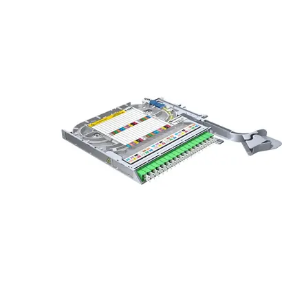 LISA splice cassette LEFT, 36xSM G.652.D, LCD APC, DIN, sandwich excl.