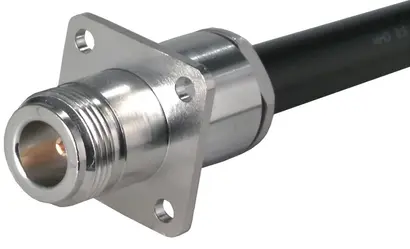COAXIAL CONNECTOR, N, 50 Ohm, Straight panel cable jack (female), flange mount