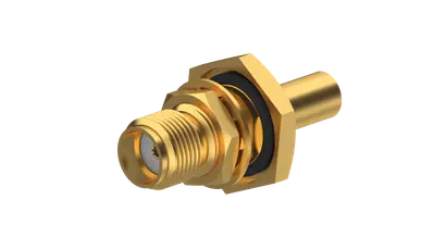 COAXIAL CONNECTOR, SMA, 50 Ohm, Straight bulkhead cable jack (female)