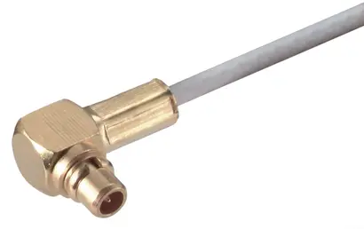 COAXIAL CONNECTOR, MMCX, 50 Ohm, Right angle cable plug (male)