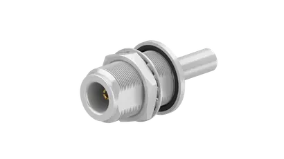 COAXIAL CONNECTOR, N, 50 Ohm, Straight bulkhead cable jack (female)