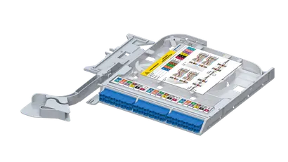 LISA ribbon splice cassette RIGHT, 36x fiber, 18xLCD UPC, G.657.A2, NS | TIA, HS incl