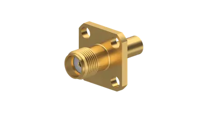 COAXIAL CONNECTOR, SMA, 50 Ohm, Straight panel cable jack (female), flange mount