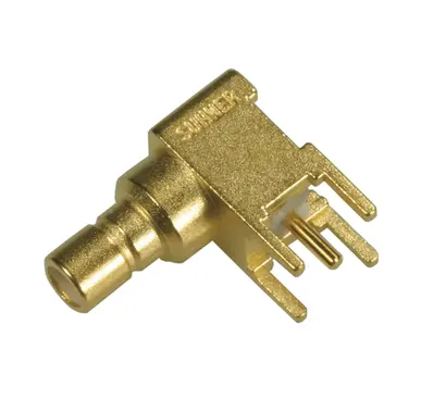 COAXIAL CONNECTOR, SMB, 50 Ohm, Right angle PCB jack (female)