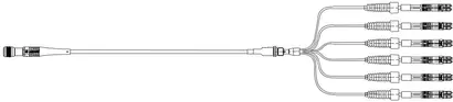 MT-CSY, MLE, 12F, 1x Q-ODC-12 plug, 6x Nokia Flex duplex, OM4