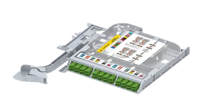 LISA ribbon splice cassette RIGHT, 24x fiber, 12xLCD APC, G.657.A2, NS | TIA, HS incl