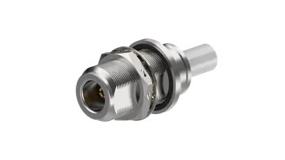 COAXIAL CONNECTOR, N, 50 Ohm, Straight bulkhead cable jack (female)