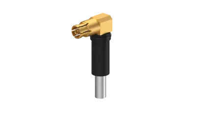 COAXIAL CONNECTOR, SMPM, 50 Ohm, Right angle cable jack (female)