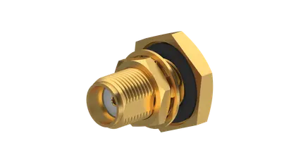 COAXIAL CONNECTOR, SMA, 50 Ohm, Straight bulkhead cable jack (female)