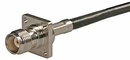 COAXIAL CONNECTOR, TNC, 50 Ohm, Straight panel cable jack (female), flange mount