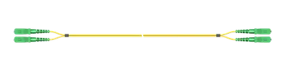 Duplex, SC-SC, APC, 2.0mm, yellow, SM/A2