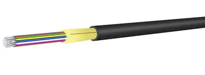 24 Fasern E9/125 schwarzer Mantel