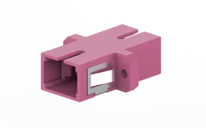SC adapter, 2-hole flange, simplex