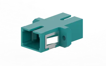 SC adapter, 2-hole flange, simplex