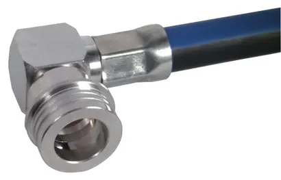 COAXIAL CONNECTOR, QN, 50 Ohm, Right angle cable plug (male)