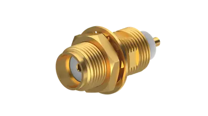 COAXIAL CONNECTOR, SMA, 50 Ohm, Straight bulkhead receptacle, jack (female)