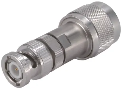 COAXIAL ADAPTER, BNC-precision - N, 50 Ohm, plug / plug (male / male)