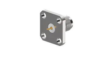 COAXIAL CONNECTOR, SMA, 50 Ohm, Straight panel receptacle, jack (female), flange mount