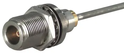 COAXIAL CONNECTOR, N, 50 Ohm, Straight bulkhead cable jack (female)