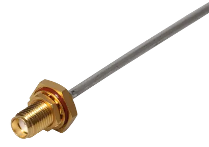 COAXIAL CONNECTOR, SMA-26.5GHz, 50 Ohm, Straight bulkhead cable jack (female)