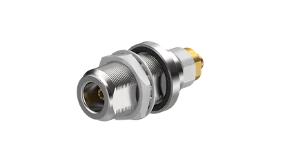 COAXIAL CONNECTOR, N, 50 Ohm, Straight bulkhead cable jack (female)