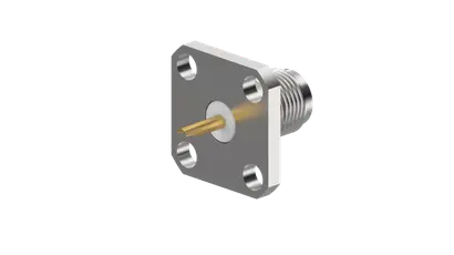 COAXIAL CONNECTOR, SMA, 50 Ohm, Straight panel receptacle, jack (female), flange mount