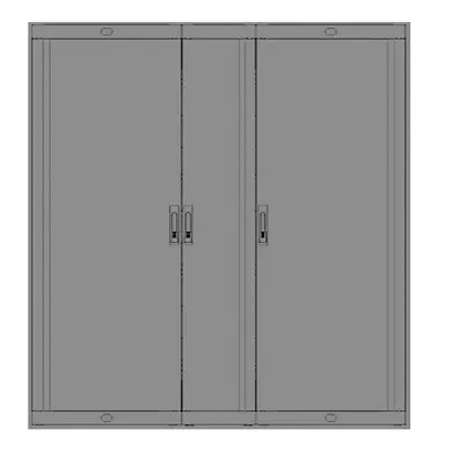 NGR 1500, 46U, all solid doors, with side panels, black