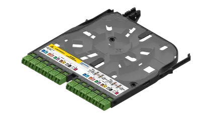 IANOS double Ribbon splice module, 12xSM, LCD APC, G.657.A2, NS / TIA, HS inkl