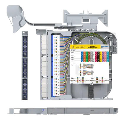 LISA ribbon splice cassette, SN (VSFF), 72 fibers