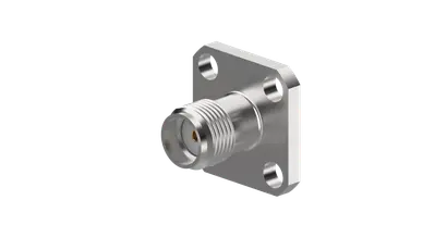 COAXIAL CONNECTOR, SMA, 50 Ohm, Straight panel receptacle, jack (female), flange mount