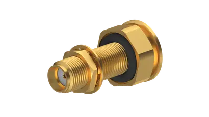 COAXIAL CONNECTOR, SMA, 50 Ohm, Straight bulkhead receptacle, jack (female)
