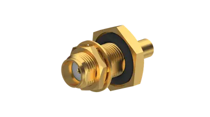COAXIAL CONNECTOR, SMA, 50 Ohm, Straight bulkhead cable jack (female)