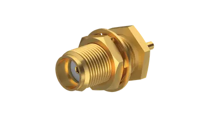 COAXIAL CONNECTOR, SMA, 50 Ohm, Straight bulkhead receptacle, jack (female)