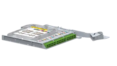 LISA ribbon splice cassette LEFT, 24x fiber, 12xLCD APC, G.657.A2, NS | TIA, HS incl