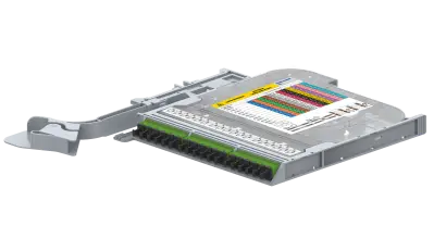 LISA ribbon splice cassette, 18xMTP Base-8, 144 fibers