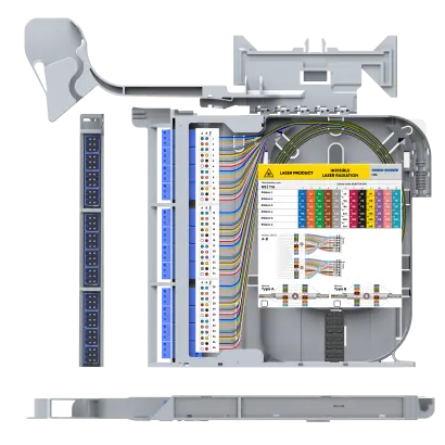 LISA ribbon splice cassette, MDC (VSFF), 72 fibers