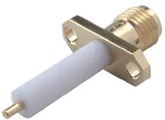 COAXIAL CONNECTOR, SMA, 50 Ohm, Straight panel receptacle, jack (female), flange mount