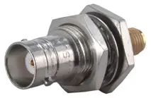 COAXIAL ADAPTER, BNC - SMA, 50 Ohm, Bulkhead, jack / jack (female / female)