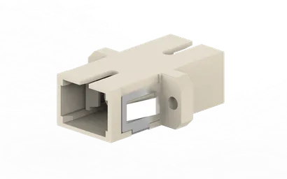 SC adapter, 2-hole flange, simplex