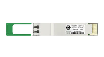 2km, 1310nm, 2x LC/PC duplex, Singlemode, Flat top