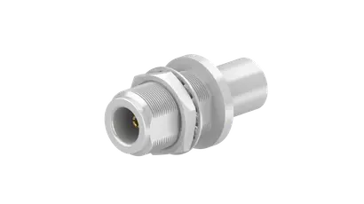 COAXIAL CONNECTOR, N, 50 Ohm, Straight bulkhead cable jack (female)