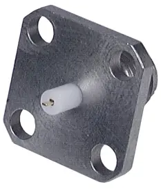 COAXIAL CONNECTOR, SMA-26.5GHz, 50 Ohm, Straight panel receptacle, jack (female), flange mount