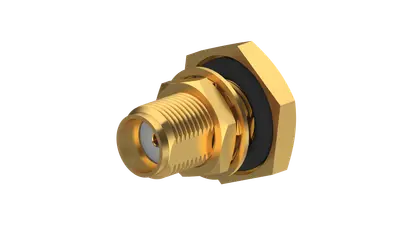 COAXIAL CONNECTOR, SMA, 50 Ohm, Straight bulkhead cable jack (female)