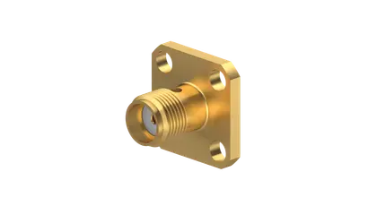 COAXIAL CONNECTOR, SMA, 50 Ohm, Straight panel cable jack (female), flange mount