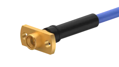 COAXIAL CONNECTOR, SMPM, 50 Ohm, Straight panel cable plug (male), flange mount, full detent