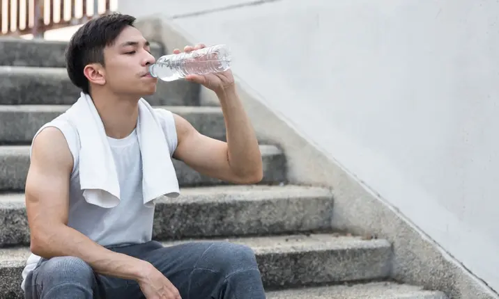 Drink water after a workout