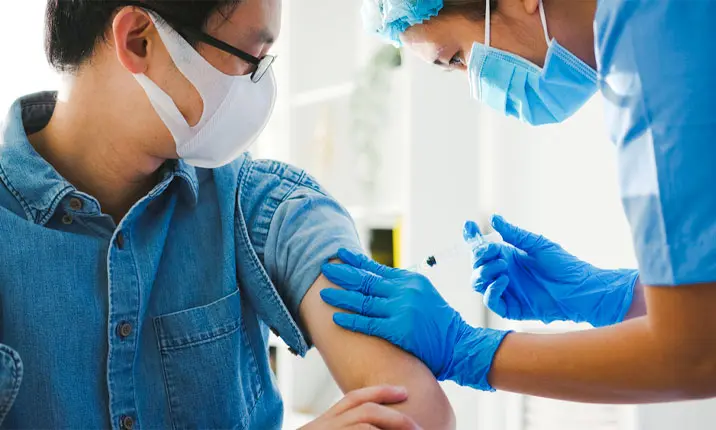 Vaccination reduces severity